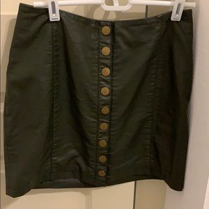 Free people mini skirt button up